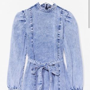 Long sleeve denim dress